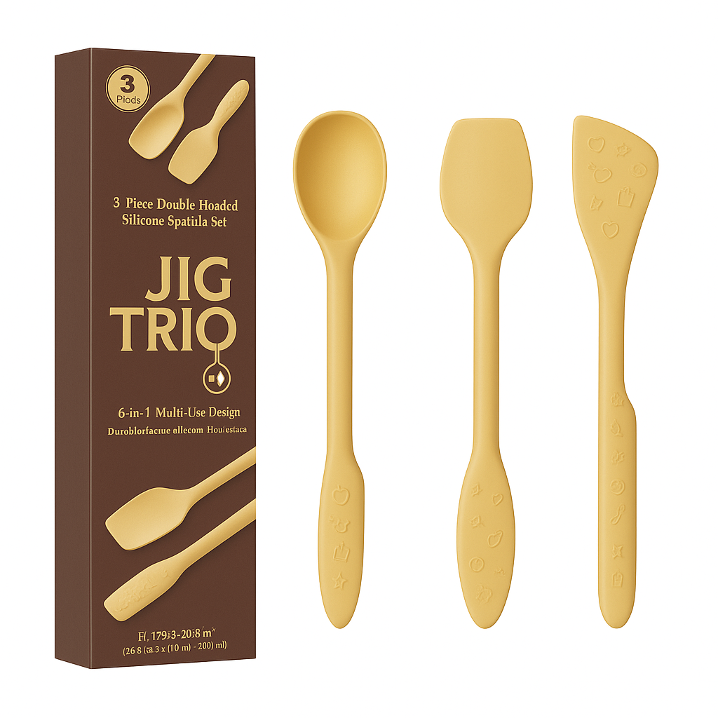 JIG TRIO by JIG JAR - Double Head Spatula Set - Yellow Color